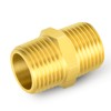 ERGAOBOY 2pcs 1/2" x 1/2" Brass BSP Male Hex Nipple