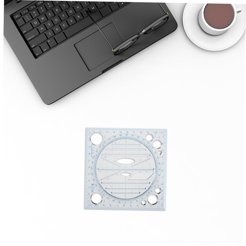 Gatuida Multi Functional Plastic Circle Stencil with Scale Markings Ergonomic
