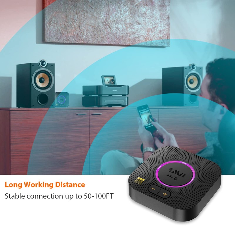 1Mii B06S+ Bluetooth 5.2 Receiver w/LDAC for Home Stereo Hi-Res