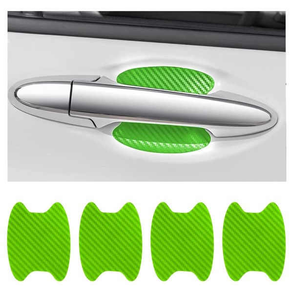 XINLIYA 4PCS Car Door Handle Protector Sticker, Universal Carbon Fiber