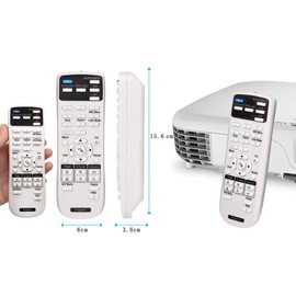 EachLight Projector Replacement Remote Control for Epson Epson EH-TW5200, EH-TW530, EH-TW5350, EB-S02H, EB-S04, EB-S05, EB-S31, EB-W420, EH-TW400, EH-TW410, EB-S12, EB-S12H, EB-W05, EB-W 12, EB-X 05,