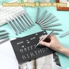 Watersay 24 Pcs Silver Metallic Permanent Markers Bulk Paint Pens