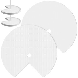 Innconee 2 Pieces 27 Inch Lazy Susan Shelf Liner Non Slip Liner for Kitchen Cupboards Shelves Non Adhesive Corner Cabinet Mat for Lazy Susan Shelf Corner Cabinet Kitchen(White)