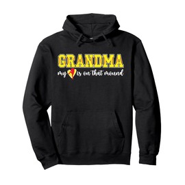 Proud Softball Pitcher Grandma Softball Pitcher Grandmother Pullover Hoodie