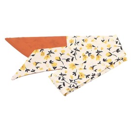 GOMINIMO Printed Satin Scarf Headband (Yellow Floral) OR14-39