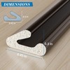 V-Shaped Weather Stripping Door Seal, 19.7FT Draft Stopper for Doors/Windows,