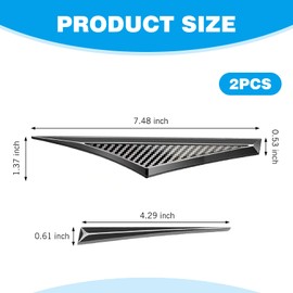 MLY 2PCS 3D Metal Side Doors Wing Emblem Badge Stickers, Self-Adhesive Fender Side Wing Emblem Badge, Zinc Alloy Auto Sport Fender Sticker, Universal Exterior Accessories for Most Car (Carbon Fiber)