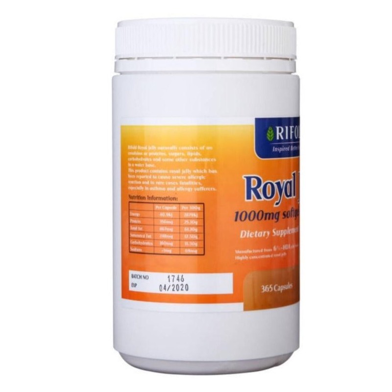 Rifold Royal Jelly 1000mg 365 Capsules