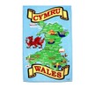 Elgate Welsh Wales Map Tea Towel Souvenir Gift Cymru Rhyl