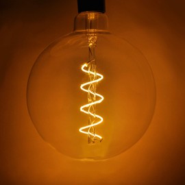 G125 5 Inch LED Edison Bulb - 4 Watt Spiral Filament LED Bulb by Hometown Evolution, Inc.