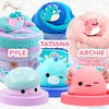 Original Squishmallows Premium Cloud Slime, 3-Pack, 9 Add Ins, 8