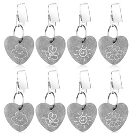 YCVSKY Pack of 8 Outdoor Tablecloth Weights with 4 Prints, Tablecloth Weights for Picnics, Parties, Weddings, Approx. 240 g