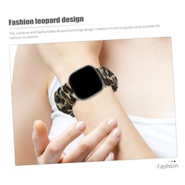 OSALADI 1pc Leopard Print Watch Band for Wrist Strap for Comfortable Wear Stylish Design Easy to Replace for Friends Family Quality Craftsmanship