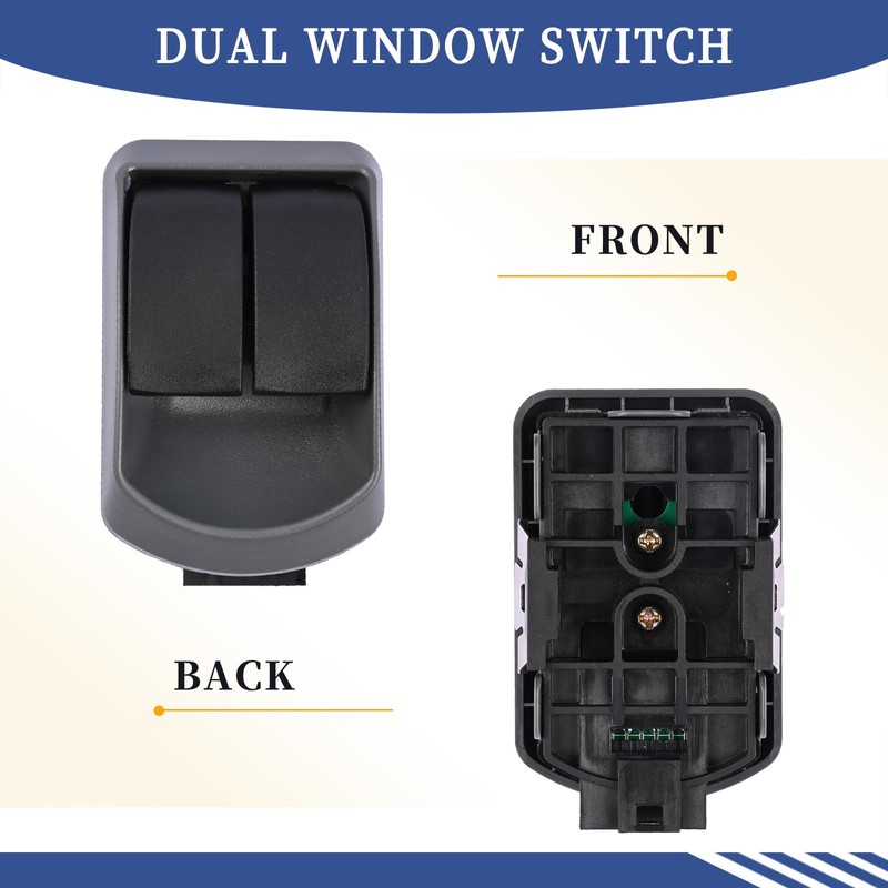 Getfarway Dual Window Switch p/n Black P271069 Compatible with Paccar/Kenworth
