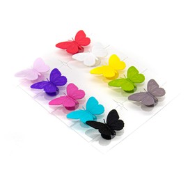 AUEAR, 10 Pack Silicone Wine Glass Markers Set Butterfly Style Glass Charms Wine Charm Tags with Suction Cup Work on Stemless Glasses