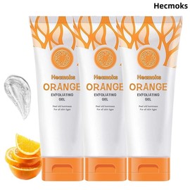 HECMOKS 3PCS Orange Enzymes Exfoliating Gel Skin Care Face Scrub Peeling Gel with Orange, Orange Exfoliating Gel, Moisturising Exfoliator for All Skin - Specification: 1PC