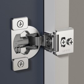 1 1/4'' Overlay Adjustable Soft Close Cabinet Hinges - Overlay Cabinet Hinges, Kitchen Cabinet Hinges, Cabinet Door Hinge, Face Frame Cabinet Hinge, Instruction Included- Burks Hinges, Pack of 10