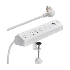 Eaton Tripp Lite Series Desk Clamp Power Strip Surge Protector, 6-Outlets, USB-A & USB-C Charging Ports, 900 Joules, 6ft Flat Extension Cord, Lifetime Manufacturer's Warranty (TLP66UCLAMP)