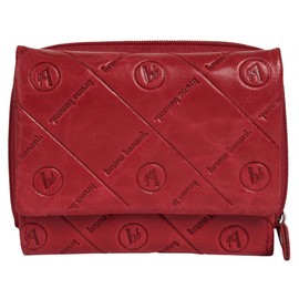bruno banani Genuine Leather Women's Purse RFID Protection, Practical Compartment Division, 5 Insertion Options, Coin Compartment with Zip | 021827, red, Standard size, Casual