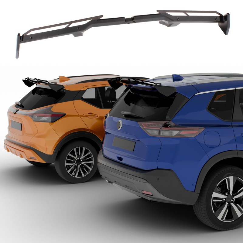 NARPES Rear Window Roof Spoiler Wing Gloss Black Compatible with