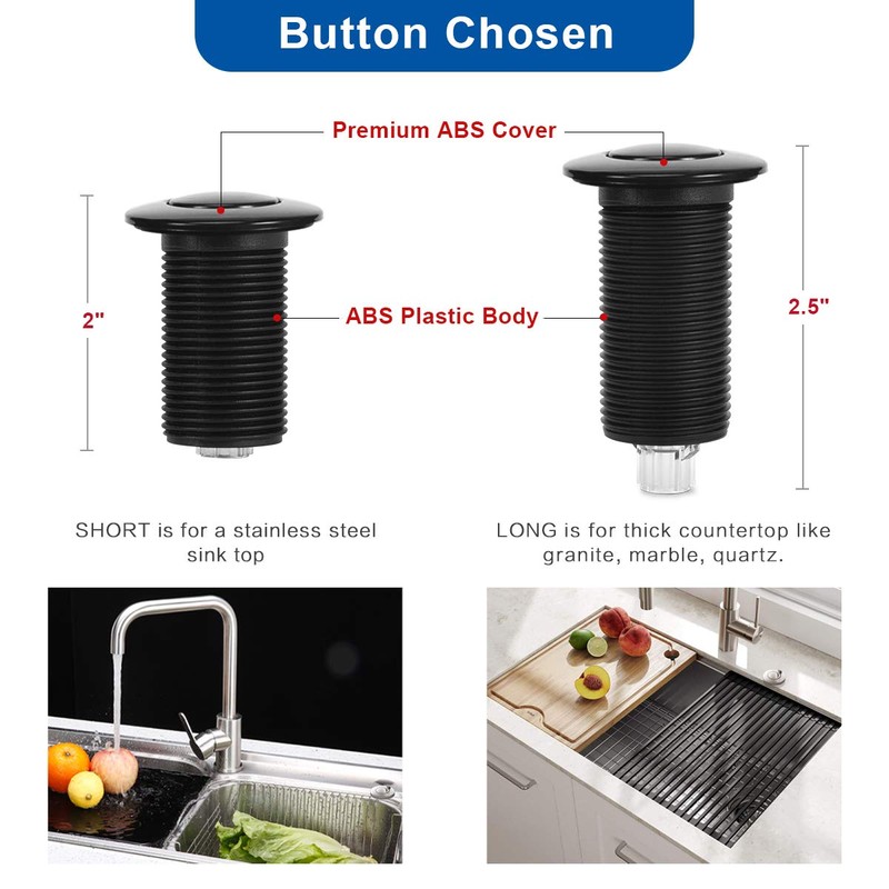 Garbage Disposal Air Switch Kit Dual Outlet Sink Top Waste