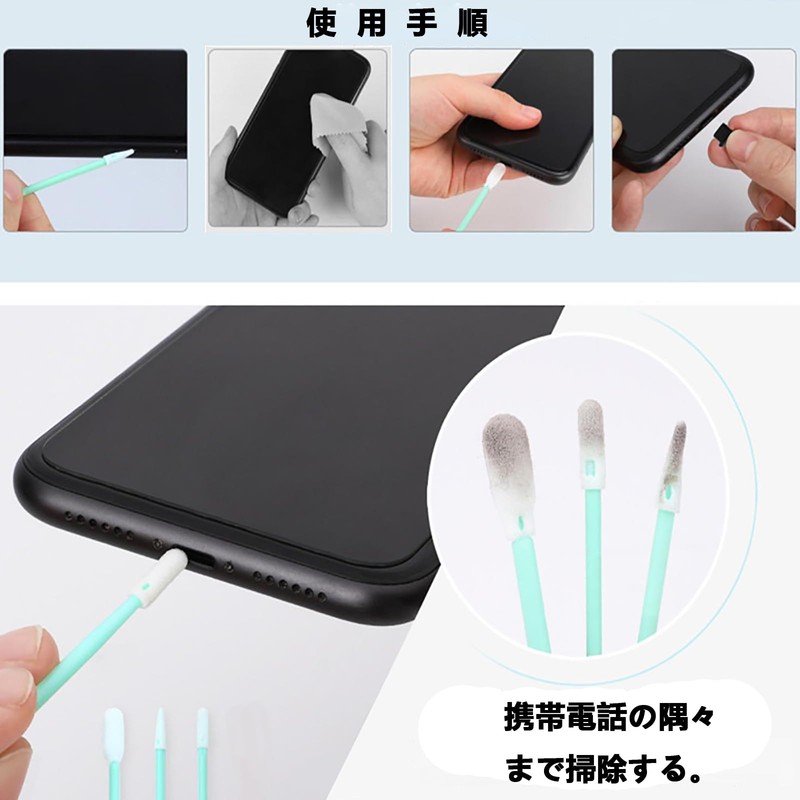 SHULLIN 44 Pcs Industrial Cotton Swabs Sponge Swabs Anti-Static Cotton