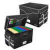 DocSafe Fireproof Document Box with Lock,File Storage Organizer with Pockets,Collapsible