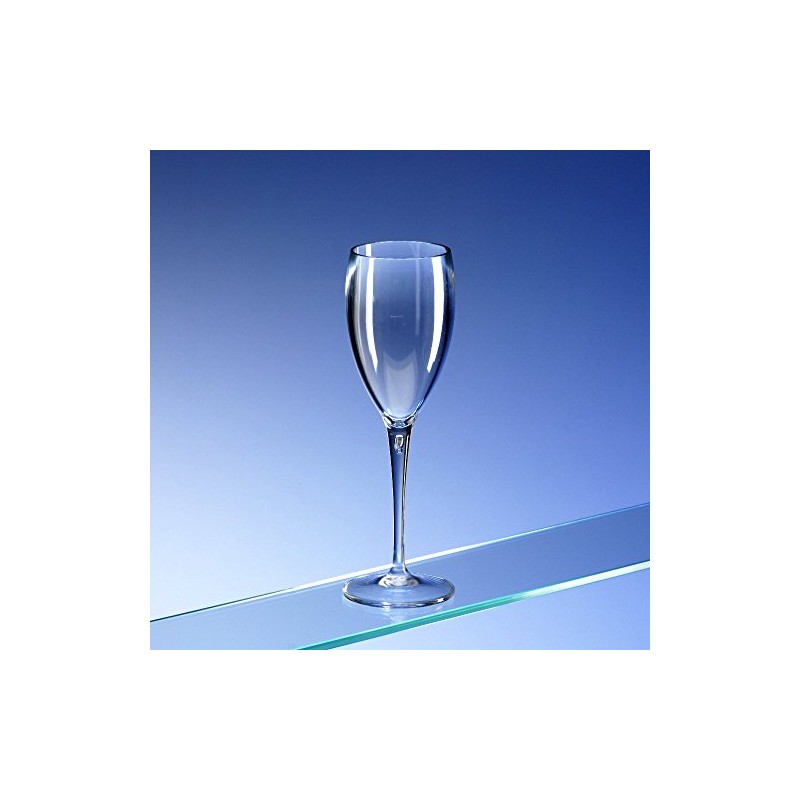 Premium Unbreakable Polycarbonate Champagne Flutes. Set of 6 with 4