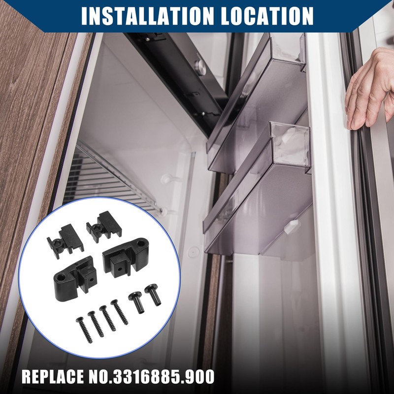 Hihaha 3316885.900 RV Refrigerator Door Insert Set for Refrigerator/RV Refrigerator