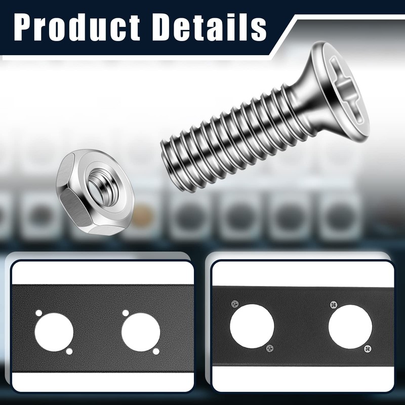 50 Pieces D Series Panel Screws and Nut Kit Panel