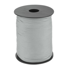 QUARKZMAN Polypropylene Rope 3 mm Polypropylene Rope 10 Om PP Braided Line Textile Rope Lead Nylon Cord Tear-Resistant Rope Plastic Rope for Washing Line Camping Hiking Outdoor Light Grey