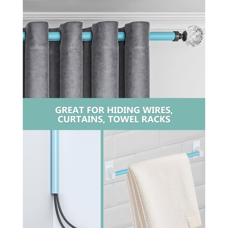 TidyFriend Shower Rod Cover, 58" Shower Curtain Rod Cover, Protective