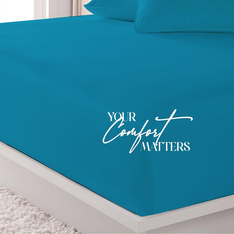 MistyMorning Extra Deep Fitted Sheet 16''/40cm, Egyptian Cotton bed sheets