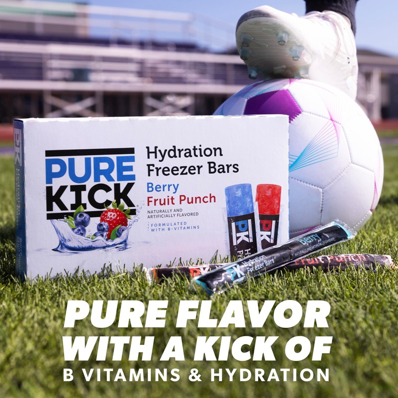 Pure Kick Freezer Bars, 1.5 oz, Hydrating Ice Pops, Naturally