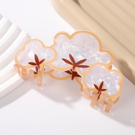 Cotton Shape Hair Claw Clip Colorful Non-Slip Hair Accessories for Medium Hair Women Girls