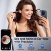 qnoon Ear Wax Removal Tool Camera, 1296P HD Camera and 6 LED Lights, Ear Cleaner with Camera, 1296P HD Camera and 6 LED Lights, Ear Cleaning kit, Ear Wax Removal Kit