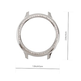 WOONEKY Hollow Out Watch Case Rhinestone Watch Cover Protective Case Drop Proof 44mm