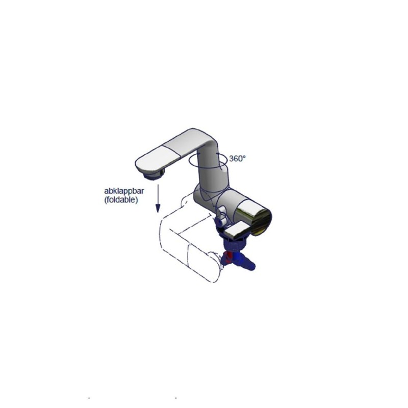 Water Tap Hot & Cold Mixer 12v Micro switch 160mm