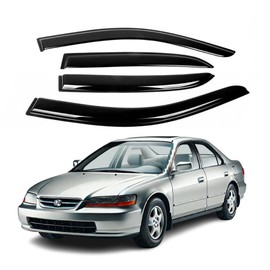 Fit for: Honda Accord 2003 2004 2005 2006 2007; Premier Acrylic Safe Smoke Window Visor Set - ZH Durable Window Deflectors Rain Guards Side Window Visor 4 Pieces ; 2mm Thickened…