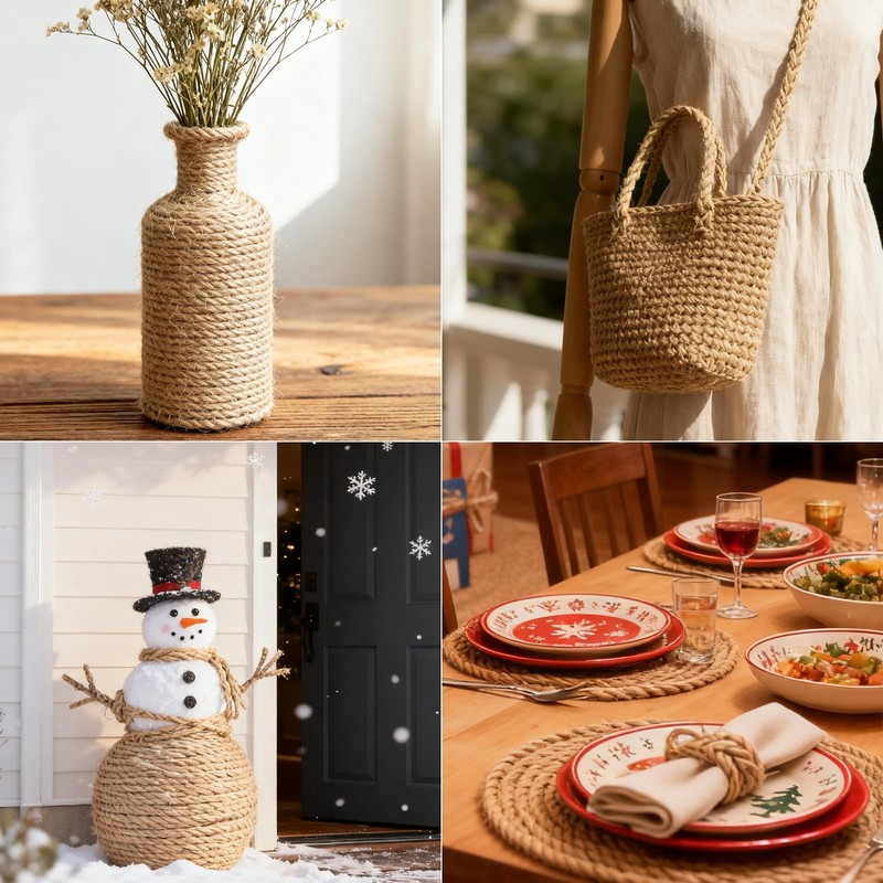 Natural Jute Twine 5mm 100 Feet Crafting Twine String for