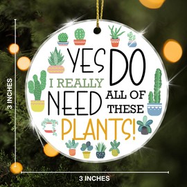 Funny Plant Lover Gifts for Women, Plant Gifts for Plant Lovers Gardeners Ornament Keepsake