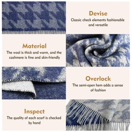 H.ROLET Women's Scarves and Shawls Winter Scarves Blanket Scarves for Women Plaid Scarves Long Soft Warm Plaid Scarves