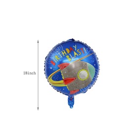 6PCS Astronaut Spaceman Balloons Rocket Airship Balloons Helium Foil Balloons for Birthday Wedding Party Decorations