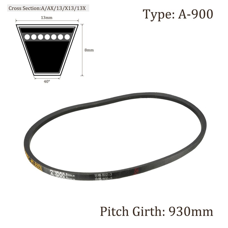 Kozelo A900 V-belt [930 mm length x 8 mm thickness