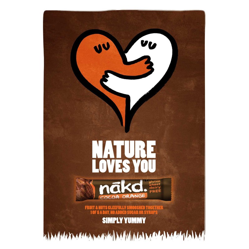nkd. Nakd Bars, Cocoa Delight Raw Fruit and Nuts, Gluten