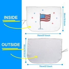 Car Window Shades for Side Windows Baby and Kids,Car Back Window Sun Shade Covers,Strong Magnetic Sunshades Curtains for Truck,27.5" x 19.5" (American Flag)