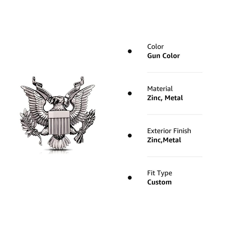 United States Military US Army Metal Car Emblem Sticker Decal