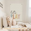 MOFUYU Play Room Wall Decor,Playroom Sign Decor,Let's Play Canvas Banner,Nursery