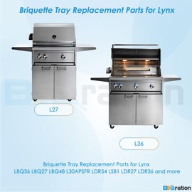 BBQration Briquette Tray for Lynx LBQ36 LBQ27 LBQ48 L30APSFR LDR54 LSB1 LDR27 LDR36 Stainless Steel Heat Shield Replacement Parts for Lynx Premier Series Grills