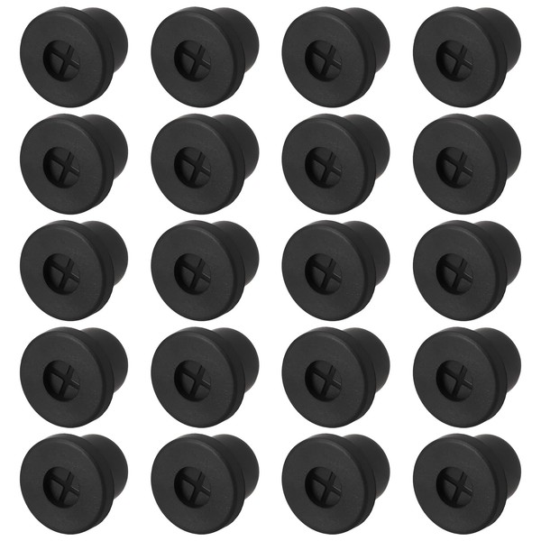 SG Store 20 Pcs 10mm Cable Grommet Wire Hole Covers
